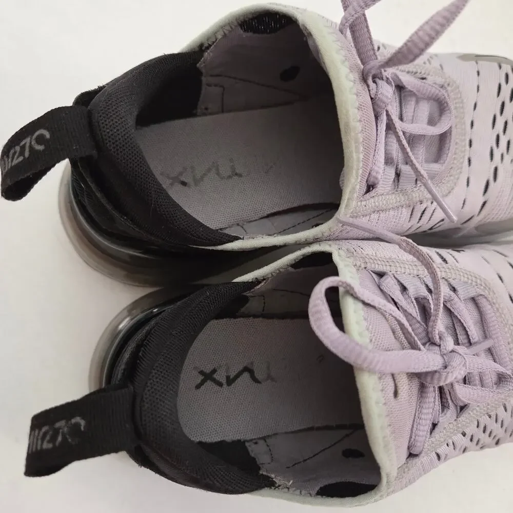 Nike Air Max 270 Women's Sneakers Atmosphere Grey Black Gunsmoke White Sz 7.5